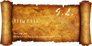Illy Lili névjegykártya